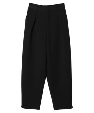 Green Parks ワンタックカーヴィーパンツ Black