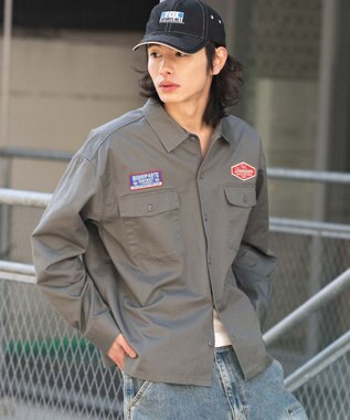 WEGO 【ユニセックス着用ITEM】ワッペンワークシャツ（LS）