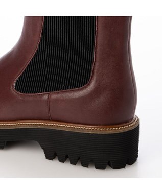 ing <ing>【軽量】タンクソールサイドゴアブーツ ワイン