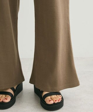 Green Parks ・ｓｗｉｎｇ　ｂｙ　リブカットソーイージーパンツ Khaki