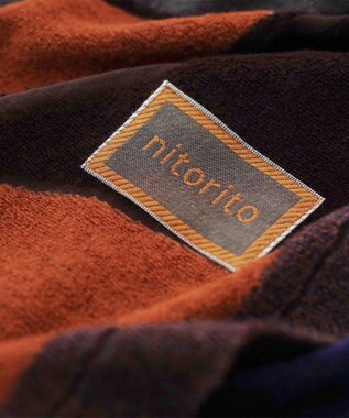 nitorito 【UNISEX】safflower オリジナル紅花柄 ストール navy