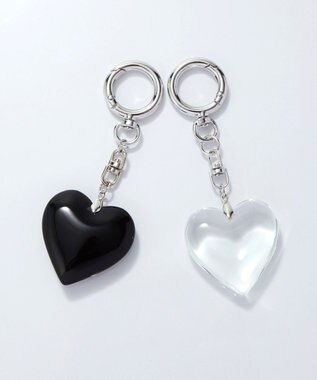 Phoebe ビッグハートバッグチャーム　クリア クリア