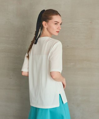 GRACE CONTINENTAL ステンシルレタードT ホワイト