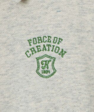 WEGO ハーフZIP襟付きショートスウェット オートミール