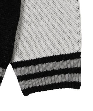 WEGO 【ユニセックス着用ITEM/MLサイズ展開】ジャガードニットスタジャン ブラック