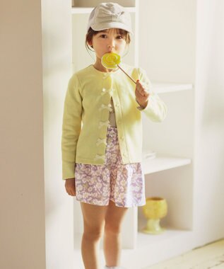 ANY KIDS 総柄フリル キュロット ラベンダー×マーガレット