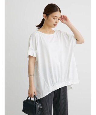 Green Parks 袖タックデザインカットチュニック White