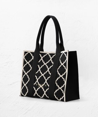 TOCCA 【大人百花掲載】【A4サイズ対応】CHECKER CLOVER KNITBAG ニットバッグ ブラック系