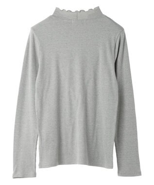 earth music&ecology ラメテレコハイネックプルオーバー Gray
