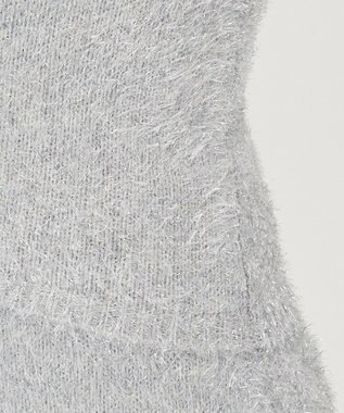 uncrave ラメ シャギー ニット バンドゥ（uncrave STANDARD） シルバー×ライトグレー