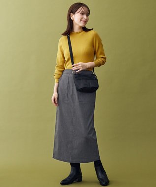 ANY L 【6色展開】フリルネックニット マスタード