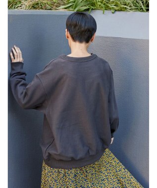 AMERICAN HOLIC ネップ裏毛ロゴスウェット Charcoal Gray