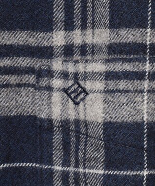 JOSEPH ABBOUD 【オーガニックコットン】ビッグチェック フランネルシャツ ネイビー系4