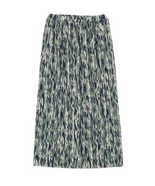 Green Parks 柄プリーツスカート Green