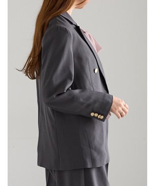Te chichi ダブルブレストジャケット(セットアップ可)《2025Autumn catalog vol.2 item》 チャコールグレー