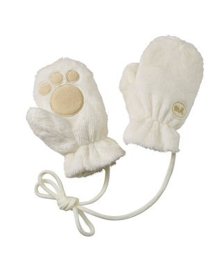 MIKI HOUSE HOT BISCUITS 【ミキハウス】【0-2歳】 マイクロファー ミトン 白×黄