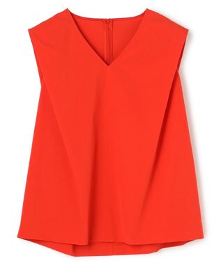 BEIGE， YANN / Vネックタックブラウス Red