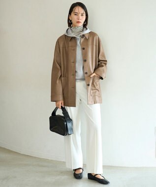 UNFILO コットンカシミヤニット フーディ グレー