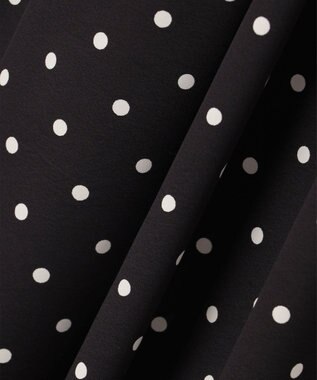 組曲 L 【WEB限定】ドットプリントデシン フリルパンツ ブラック×オフ系5