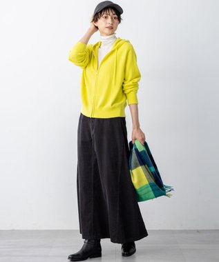 23区 【Oggi11月号掲載/洗える】コットン コーデュロイ スカート チャコールブラック系