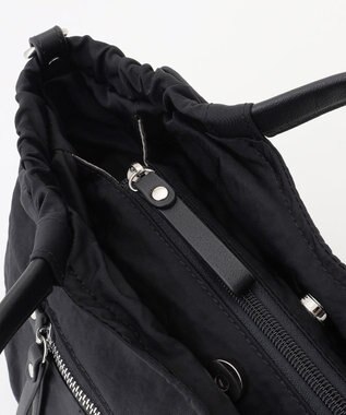 LA BAGAGERIE 【MONICA】サイドギャザー2WAYトートバッグ Sサイズ ブラック