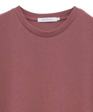 AMERICAN HOLIC ワッフルサイドスリット半袖ワンピース Orange