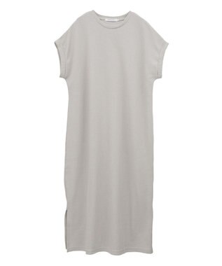 AMERICAN HOLIC ワッフルサイドスリット半袖ワンピース Beige