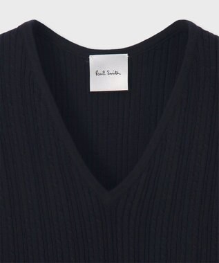 Paul Smith ストライプポイント Vネックニット ネイビー