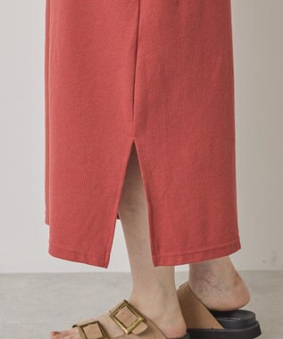 AMERICAN HOLIC ワッフルサイドスリット半袖ワンピース Orange