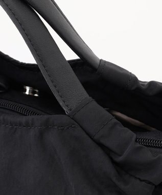 LA BAGAGERIE 【MONICA】サイドギャザー2WAYトートバッグ Sサイズ ブラック