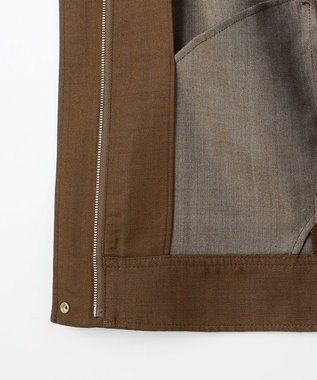 自由区 L 【17号サイズまで展開・SHIHOさん着用】デニムライクツイル ジャケット ブラウン