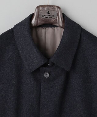 GOTAIRIKU ライトウェイトアンゴラ ステンカラーコート ダルブルー系