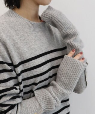 23区 ピュアカシミヤ アーム ウォーマー ライトグレー系