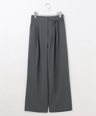 Feroux 【洗える】セミワイド パンツ グレー系
