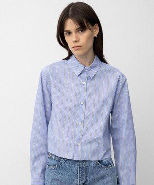 NAVE 【Nave】タイプライター クロップドシャツ ストライプ系