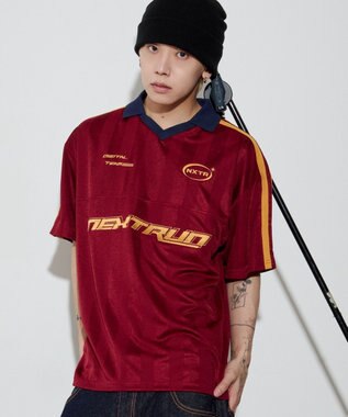 WEGO 【ユニセックス着用ITEM/MLサイズ展開】ラインゲームロゴT（SS） ワイン