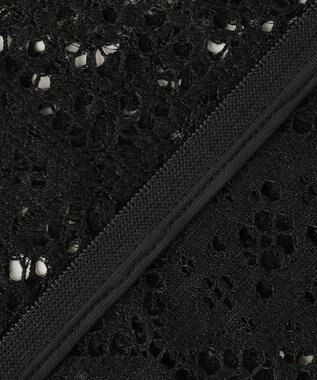 自由区 【WEB限定・1枚で華やぐ・旬スタイル】テクスチャーレーシージップ パーカー ブラック