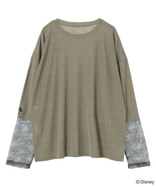 Green Parks ナイトメア／袖シアーＴシャツ Khaki