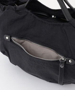 LA BAGAGERIE 【MONICA】サイドギャザー2WAYトートバッグ Sサイズ ブラック