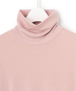 ICB L 【洗える】リヨセルカシミヤスムース ハイネックカットソー ヘイズピンク系