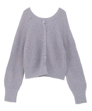 AMERICAN HOLIC 【2WAY】モヘヤ風甘編みカーディガン Lavender