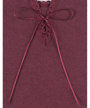 AMPHI あったかインナー 薄手 リブ素材 キャミソール UWF160 アンフィ／ワコール エンジ