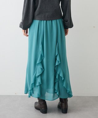 CRAFT STANDARD BOUTIQUE ラッフルロングスカート Blue Green