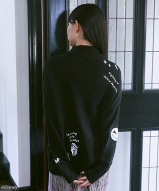 earth music&ecology ナイトメア／ダブルジップニットカーディガン Black