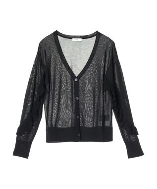 earth music&ecology 袖フリルシアーカーディガン