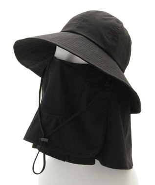 MOONBAT 【遮光100％/UVカット100％】フワクール (Fuwacool)  日差しを完全遮断バッククロスハット　遮光100　UV100 ブラック