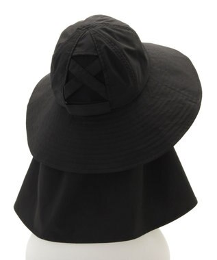 MOONBAT 【遮光100％/UVカット100％】フワクール (Fuwacool)  日差しを完全遮断バッククロスハット　遮光100　UV100 ブラック