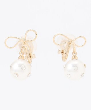 組曲 リボングリッターパールライク イヤリング