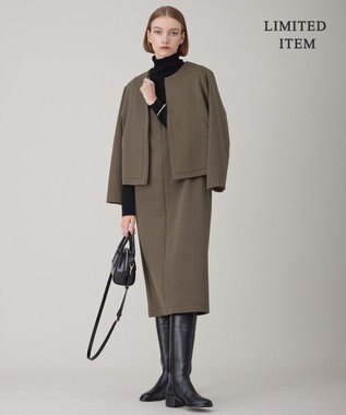 ICB L 【WEB限定・洗える】 コットンダンボール ジャンパースカート ワンピース ブラウン系