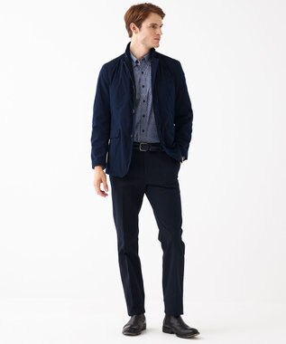 JOSEPH ABBOUD 【キングサイズ】コンパクトジャージープリント シャツ ネイビー系5